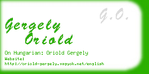 gergely oriold business card